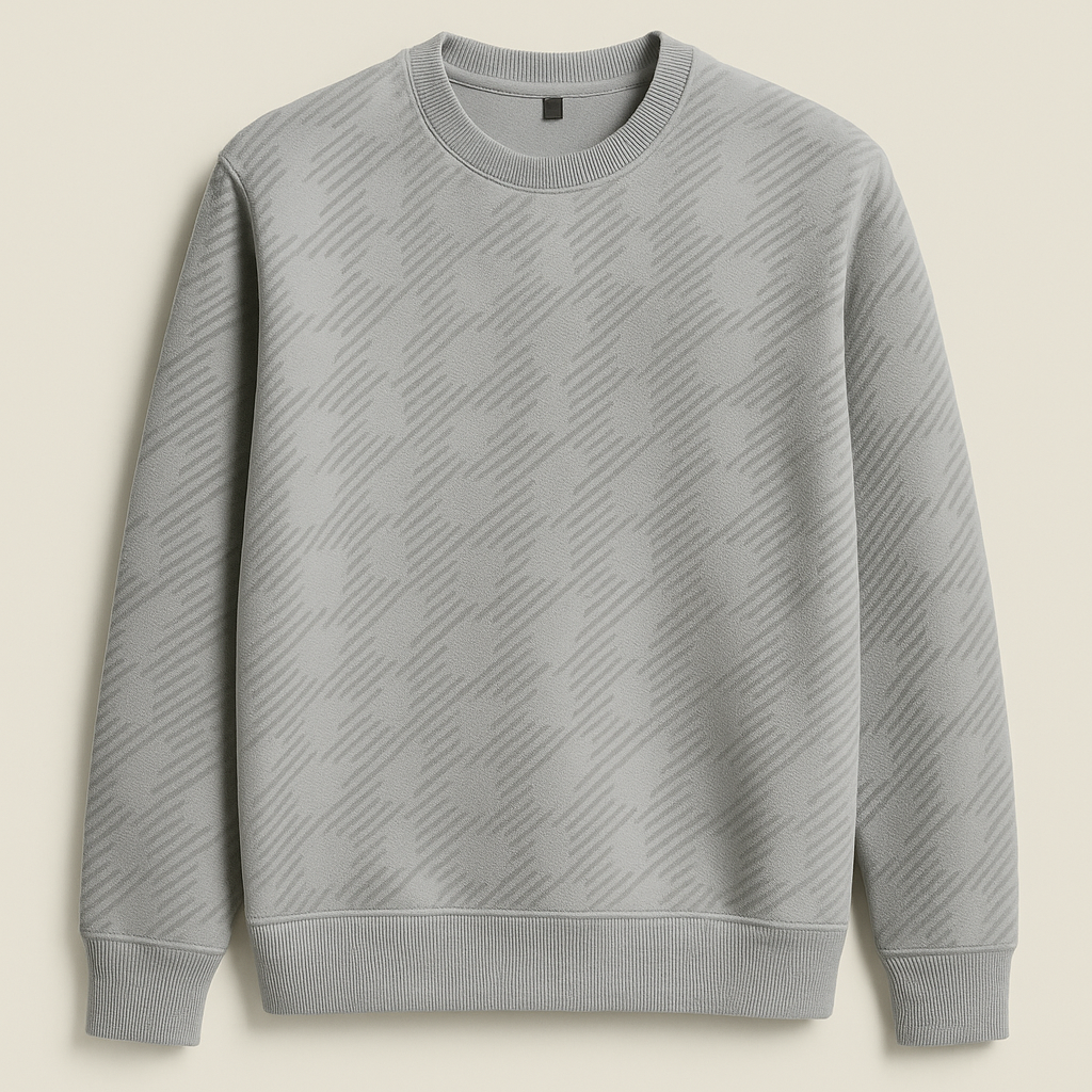 FUEGO Premium Olive Gray Winter Sweatshirt – Ultra Soft Wool Blend