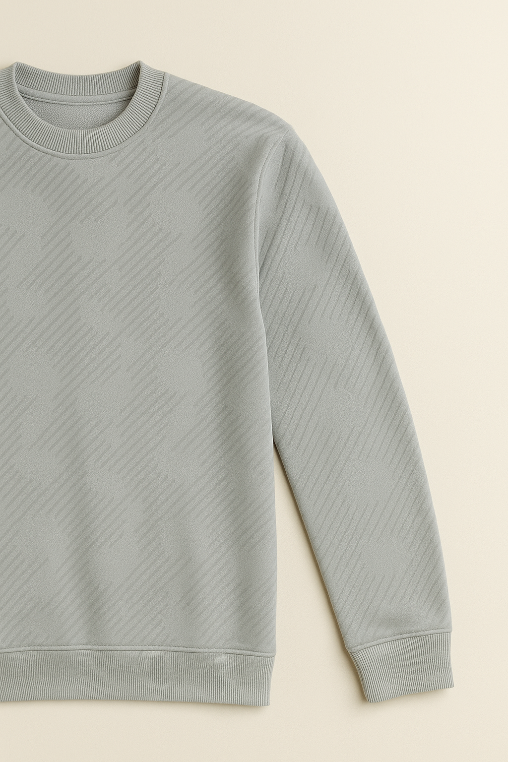 FUEGO Premium Olive Gray Winter Sweatshirt – Ultra Soft Wool Blend