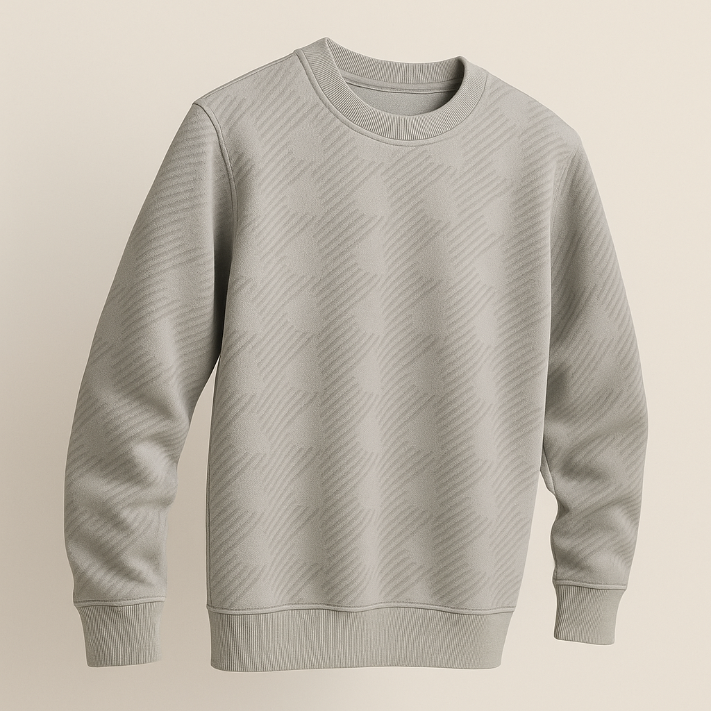 FUEGO Premium Olive Gray Winter Sweatshirt – Ultra Soft Wool Blend