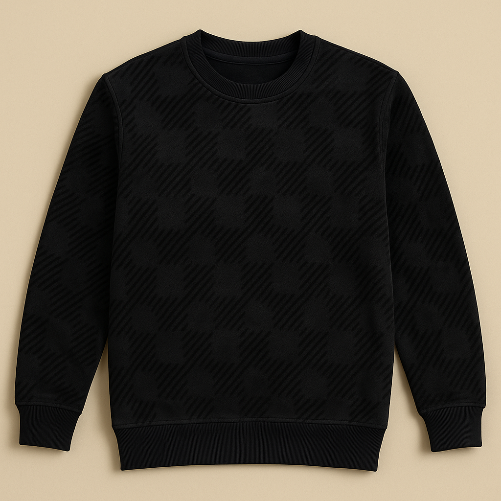 FUEGO Black Sweatshirt – Premium Winter Wool Blend