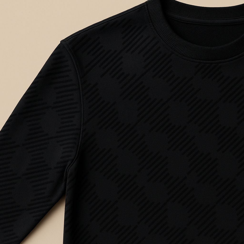 FUEGO Black Sweatshirt – Premium Winter Wool Blend