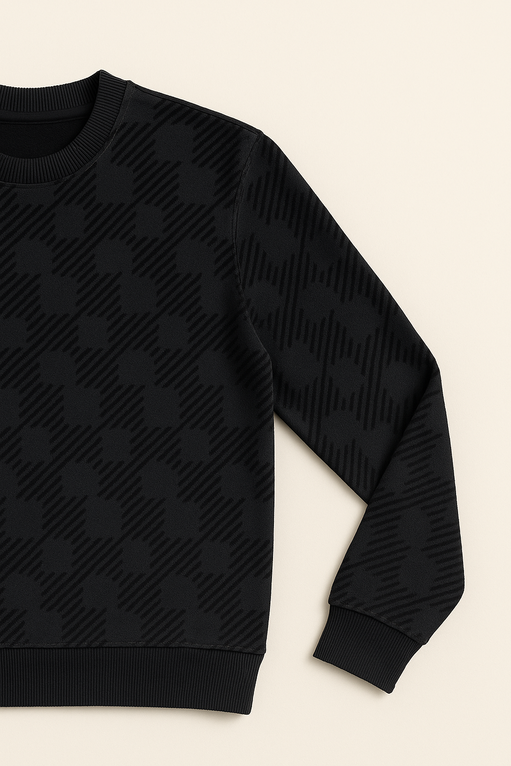 FUEGO Black Sweatshirt – Premium Winter Wool Blend