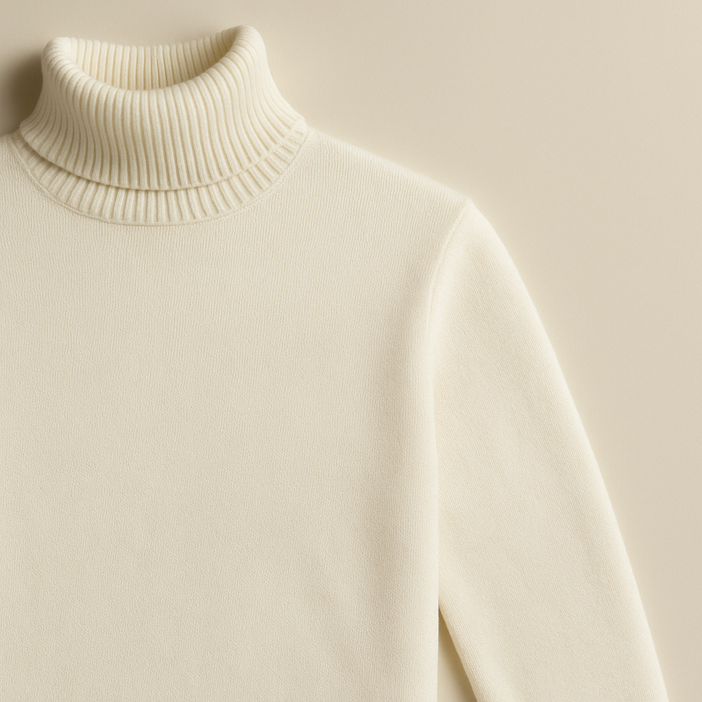 FUEGO Men’s Premium Brown Turtleneck Sweater – Luxury Slim-Fit Winter Essential