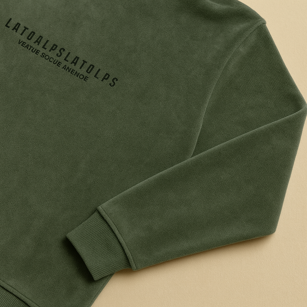 FUEGO Premium Olive Green LATOALPS Sweatshirt – Soft Luxe Winter Edition