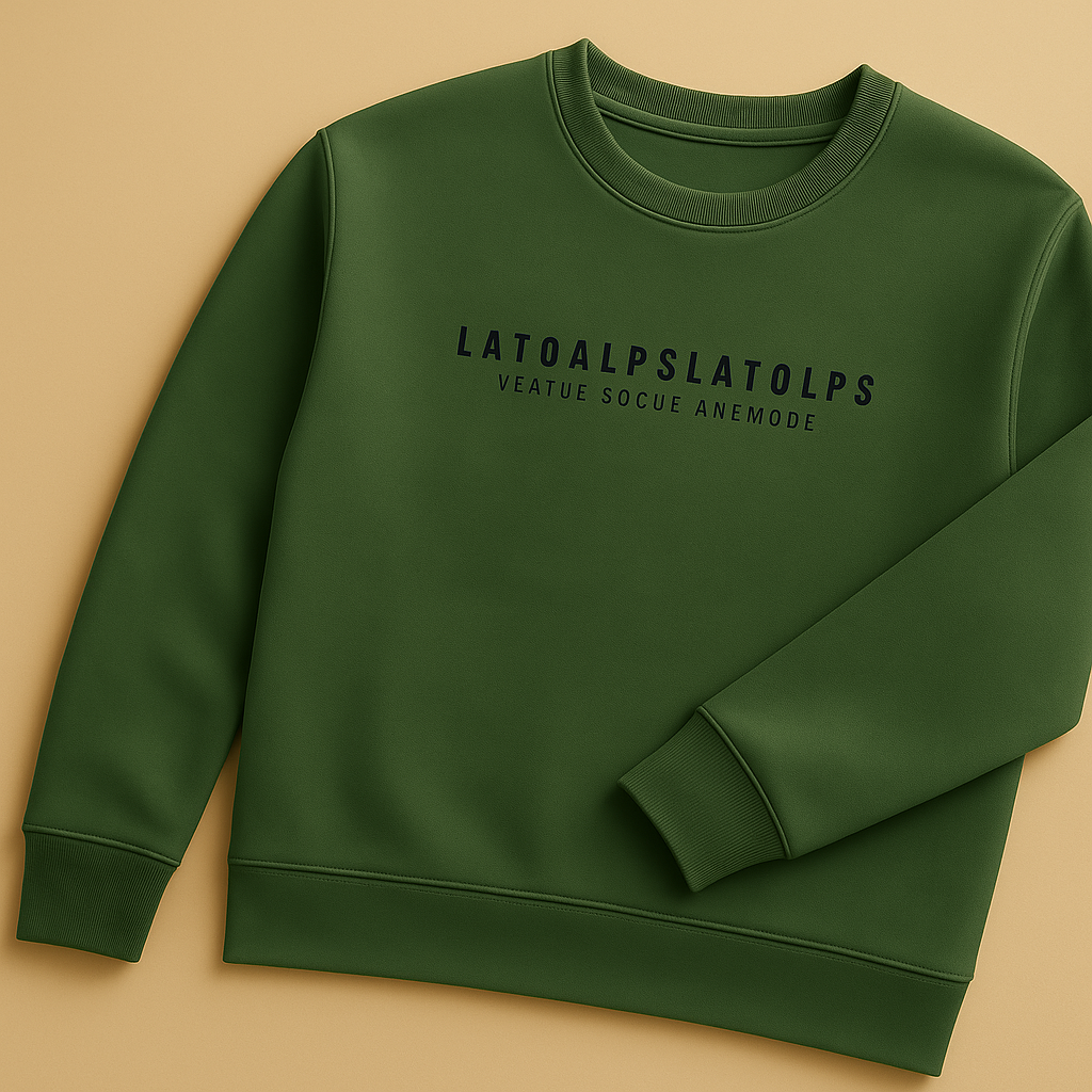 FUEGO Premium Olive Green LATOALPS Sweatshirt – Soft Luxe Winter Edition