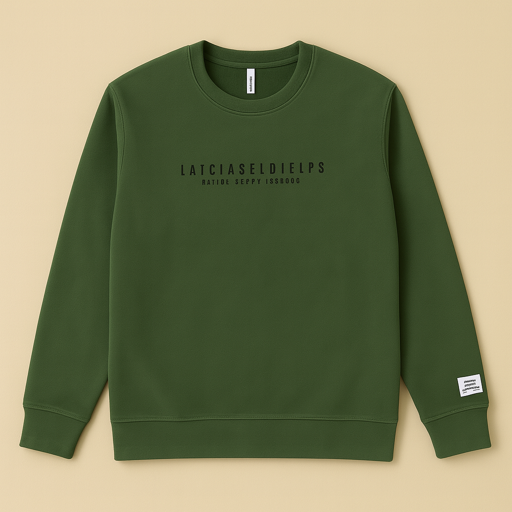 FUEGO Premium Olive Green LATOALPS Sweatshirt – Soft Luxe Winter Edition
